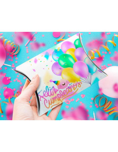 CAJA ALMOHADA FELIZ CUMPLEAÑOS