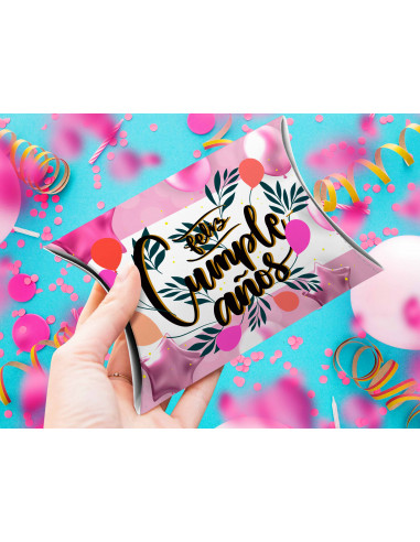 CAJA ALMOHADA FELIZ CUMPLEAÑOS