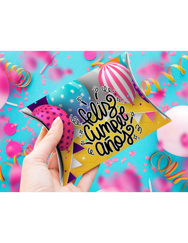 CAJA ALMOHADA FELIZ CUMPLEAÑOS