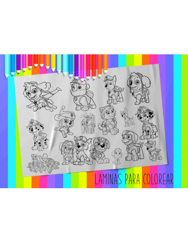 LAMINAS PARA COLOREAR PACK 2