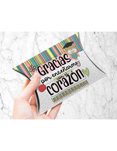 CAJA ALMOHADA DIA DEL MAESTRO