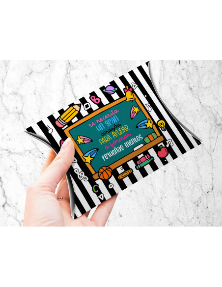 CAJA ALMOHADA DIA DEL MAESTRO