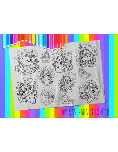 LAMINAS PARA COLOREAR PACK 3