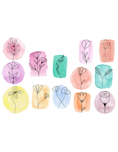 FLORES ACUARELA NOMBRES