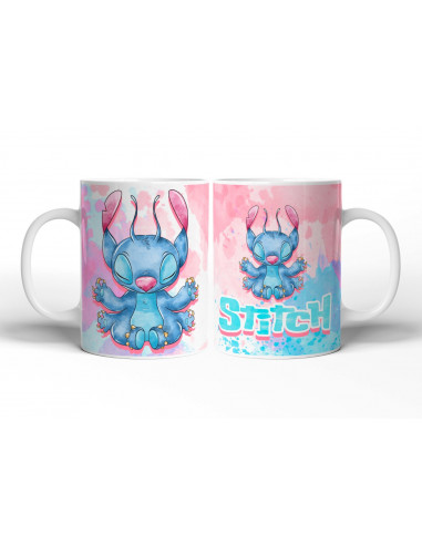 TAZAS STITCH ACUARELA