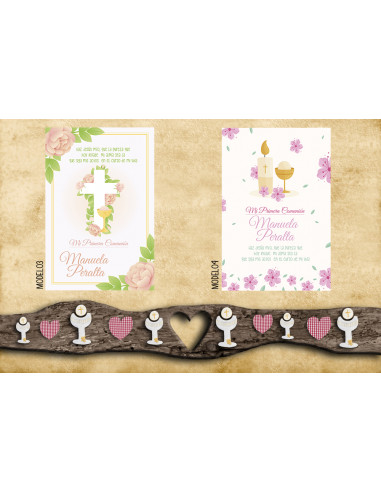 Tarjetas Comunión nena