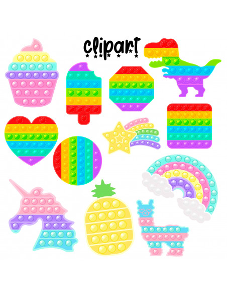 POP IT FONDOS + CLIPART