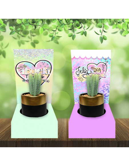BASE PARA CACTUS-VASO CAFE DIA DE LA MADRE