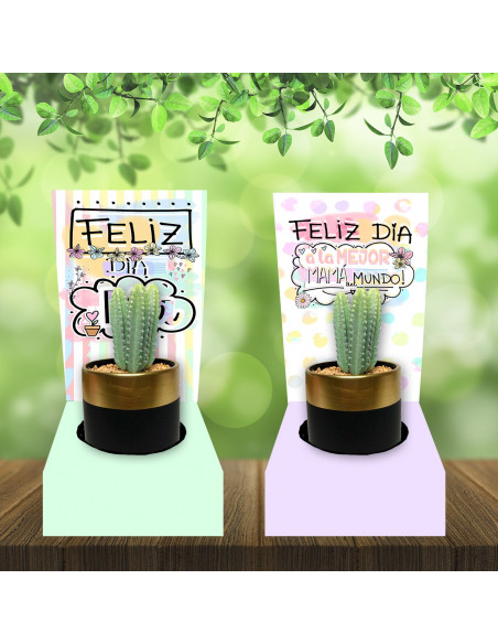 BASE PARA CACTUS-VASO CAFE DIA DE LA MADRE