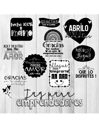 TAG EMPRENDEDORES - BLANCO NEGRO TAG EMPRENDEDORES - BLANCO NEGRO
