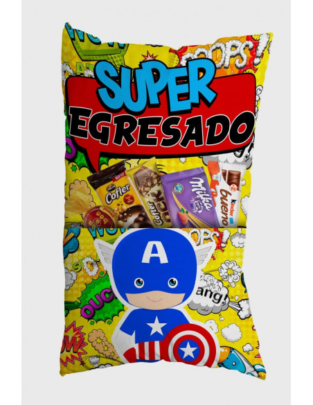 ALMOHADONES CON BOLSILLO EGRESADITOS PACK 1