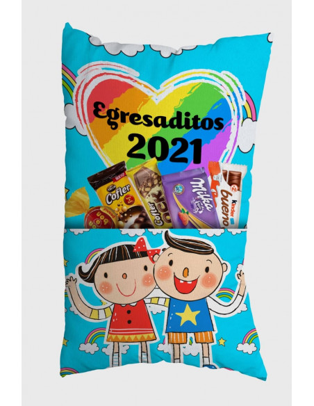 ALMOHADONES CON BOLSILLO EGRESADITOS PACK 1