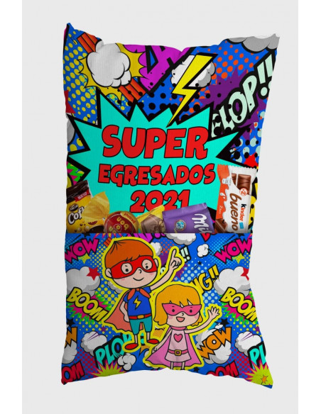 ALMOHADONES CON BOLSILLO EGRESADITOS PACK 1