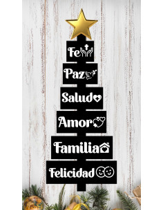 ARBOL NAVIDAD PALABRAS IMPRESO