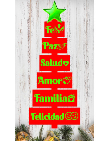 ARBOL NAVIDAD PALABRAS IMPRESO ARBOL NAVIDAD PALABRAS IMPRESO