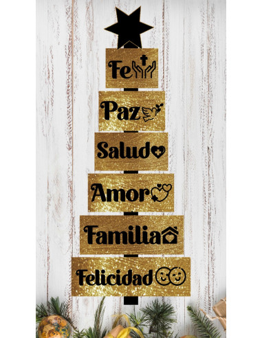 ARBOL NAVIDAD PALABRAS IMPRESO ARBOL NAVIDAD PALABRAS IMPRESO