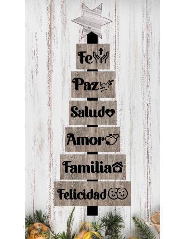 ARBOL NAVIDAD PALABRAS IMPRESO ARBOL NAVIDAD PALABRAS IMPRESO