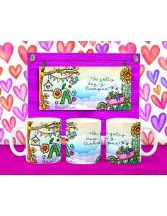 TAZAS INICIALES COLORIDAS