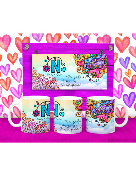 TAZAS INICIALES COLORIDAS