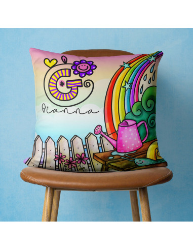 ALMOHADONES INICIALES COLORIDAS