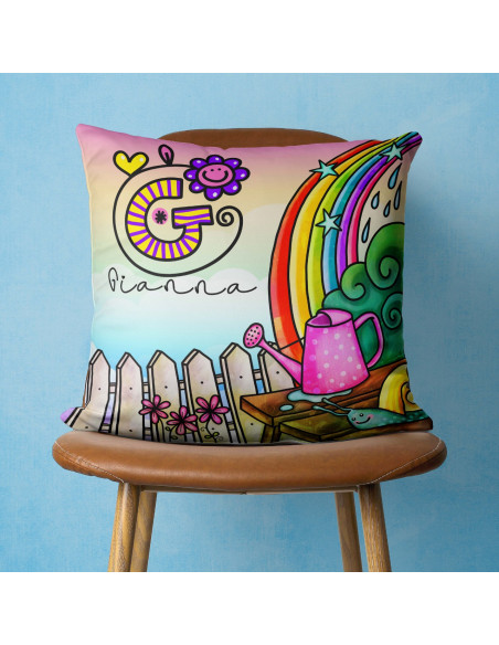 ALMOHADONES INICIALES COLORIDAS