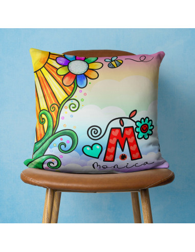 ALMOHADONES INICIALES COLORIDAS