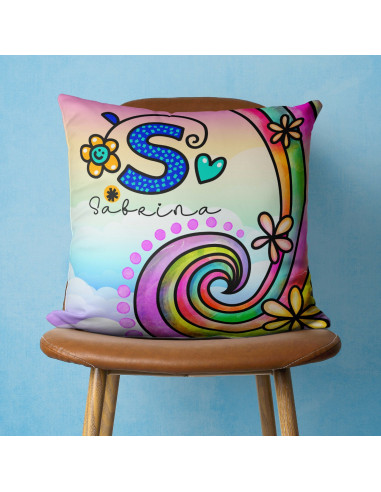 ALMOHADONES INICIALES COLORIDAS