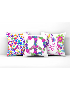 ALMOHADONES HIPPIE PAZ AMOR 2