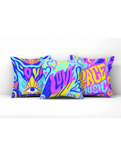 ALMOHADONES HIPPIE PAZ AMOR