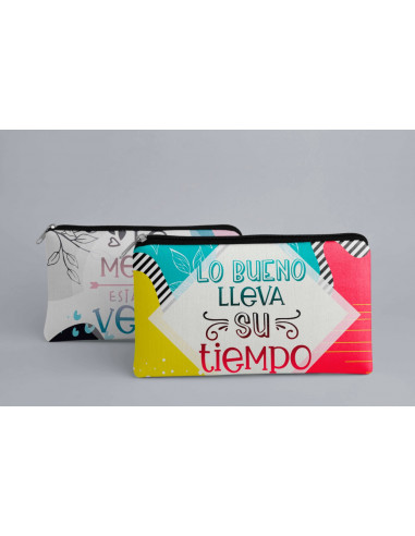 ESTUCHE CARTUCHERA FRASES PACK 3