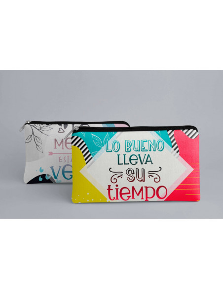 ESTUCHE CARTUCHERA FRASES PACK 3