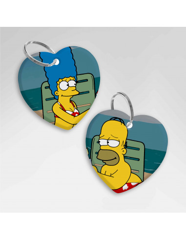 LLAVEROS CORAZON HOMERO MARGE