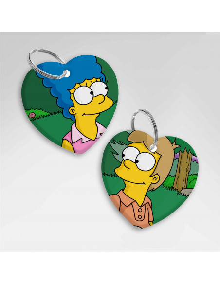 LLAVEROS CORAZON HOMERO MARGE