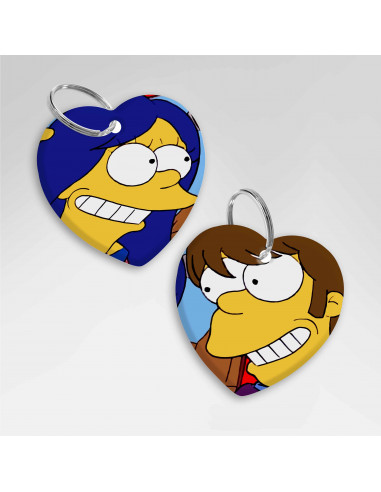 LLAVEROS CORAZON HOMERO MARGE