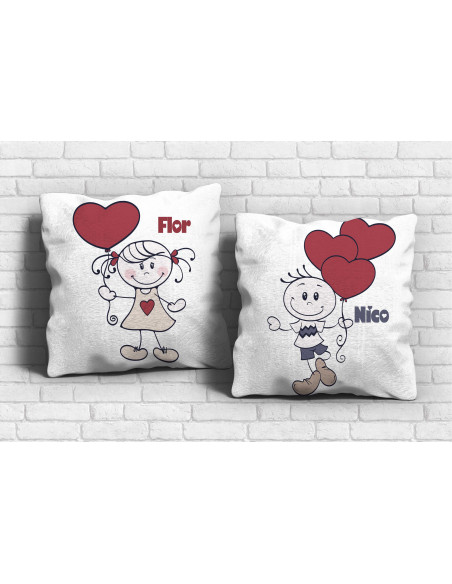 ALMOHADONES PAREJA DIBUJITOS