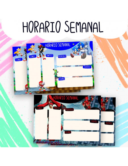 HORARIO SEMANAL PACK 1
