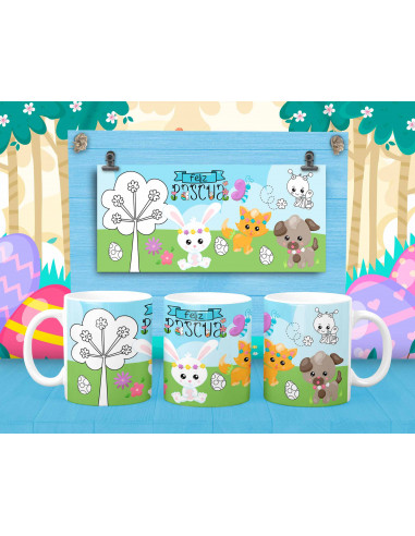 TAZA PINTAR/COLOREAR PASCUA