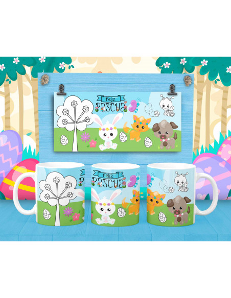 TAZA PINTAR/COLOREAR PASCUA