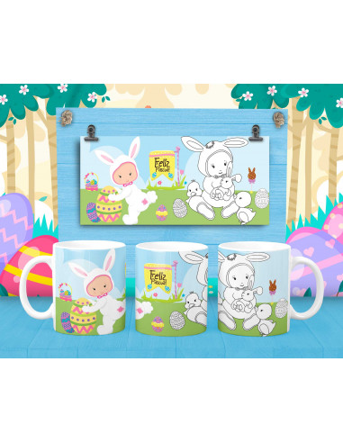 TAZA PINTAR/COLOREAR PASCUA