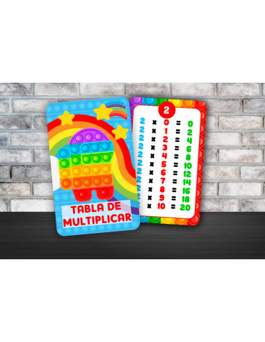 TABLA DE MULTIPLICAR Y ABECEDARIO PACK 6