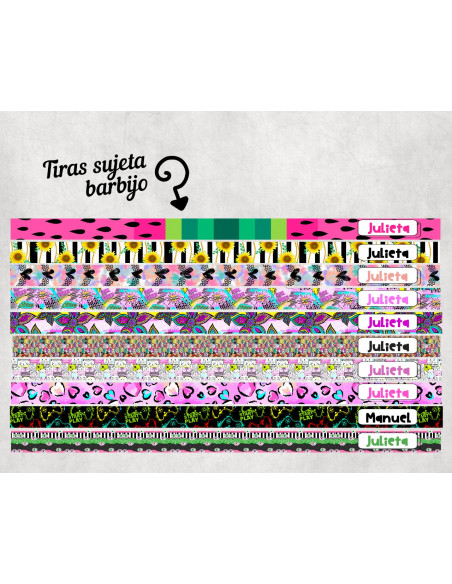 LLAVERO/SUJETADOR BARBIJO ESTAMPADOS 3