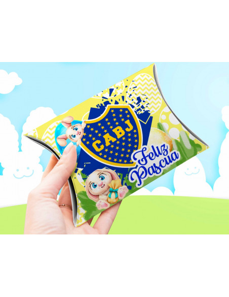 CAJA ALMOHADA PASCUA PERSONAJES