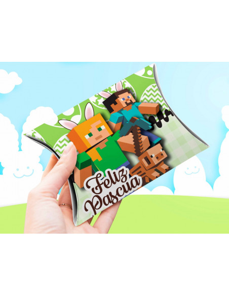 CAJA ALMOHADA PASCUA PERSONAJES