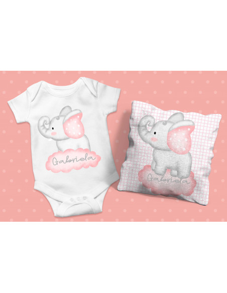 BODY + ALMOHADON + BABERO ELEFANTITO