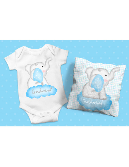 BODY + ALMOHADON + BABERO ELEFANTITO