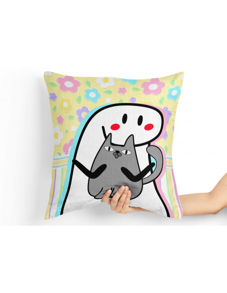 ALMOHADONES FLOR K PACK 2