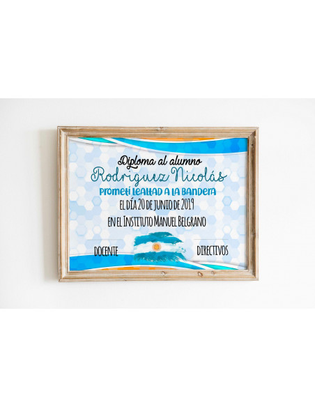 Diploma lealtad bandera