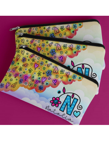 ESTUCHE INICIALES COLORIDA