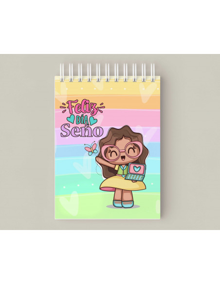 Anotadores y Porta Lapicera Seño