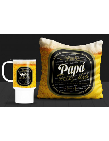 Almohadón jarro Bebidas Día del Padre Almohadón jarro Bebidas Día del Padre